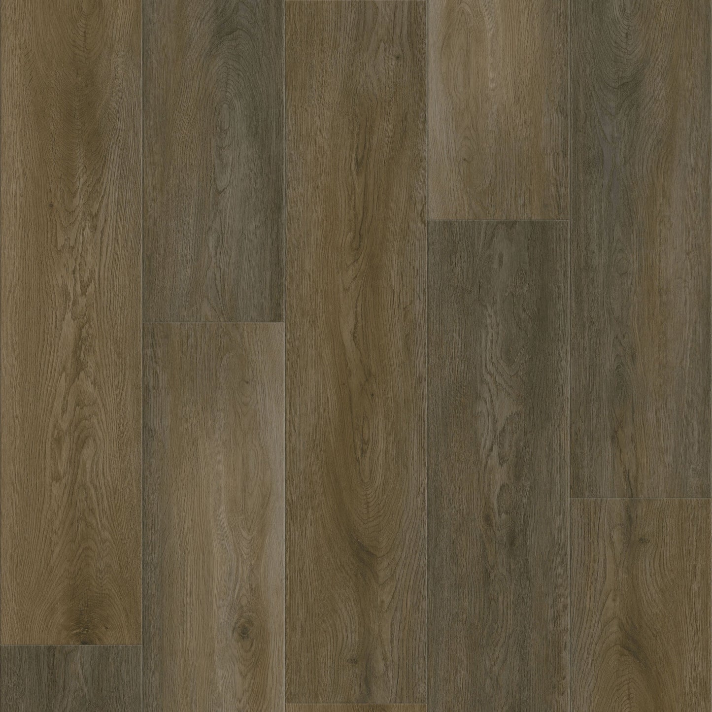 Style Selections Brunette Oak 7-in W x 48-in L x 5-mm T Waterproof Interlocking Luxury Vinyl Plank Flooring, 12-mil Wear Layer (23.36-sq ft Carton)