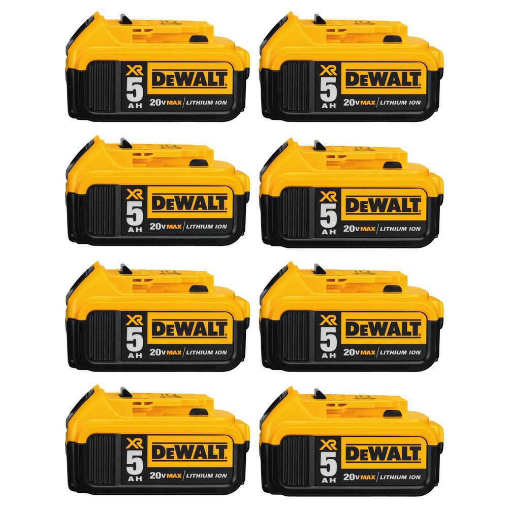 20-Volt MAX XR Premium Lithium-Ion 5.0Ah Battery Pack (5-Pack) - Super Arbor