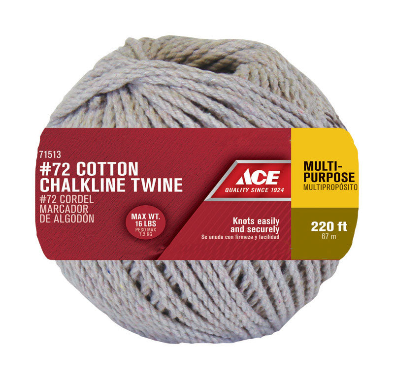 Ace 1/8 in. D x 220 ft. Natural Twisted Cotton Cord