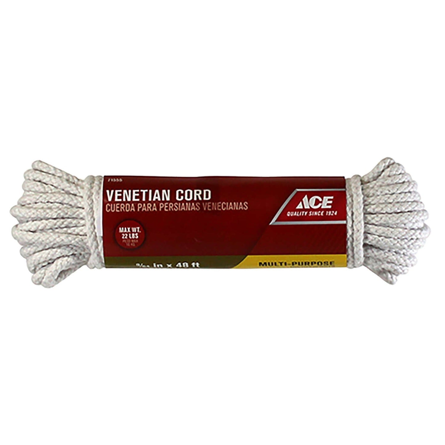Ace 9/64 in. D x 48 ft. L Natural Solid Braided Cotton Cord