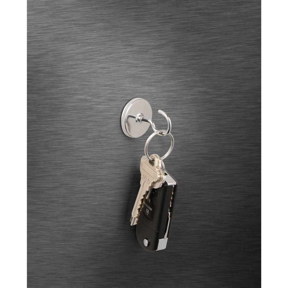 1.34 in. Chrome Plated Magnetic Hooks (4-Pack) - Super Arbor