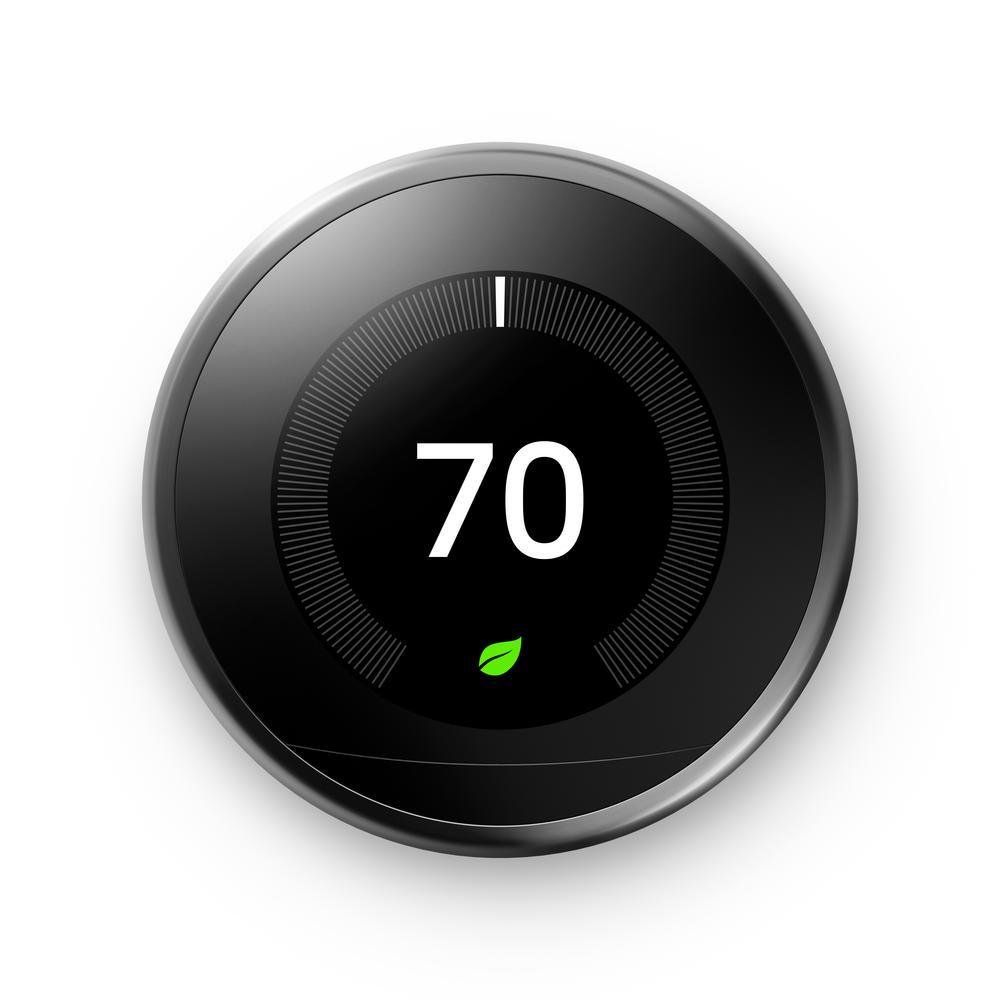 Nest Learning Thermostat 3rd Gen in Mirror Black 10-pack - Super Arbor