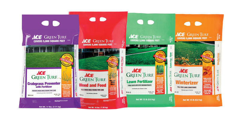 Ace 4 Step Annual Program Lawn Fertilizer for All Grasses, Covers 5,000 sq ft