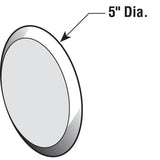 5 in., Rigid Vinyl, Ivory, Self Adhesive Wall Protector