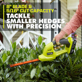 RYOBI ONE+ 18V Cordless Grass Shear and Shrubber Trimmer with 1.3Ah Battery and Charger