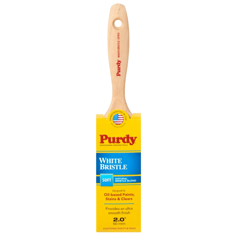 Purdy White Bristle Sprig Natural Bristle Flat 2-in Paint Brush