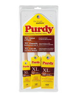 Purdy XL Paint Brush Multi-Pack, Nylon/Polyester Blend, Angle 1.5-in (with 1-in and 2-in) – 3-Pack