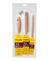Purdy XL Paint Brush Multi-Pack, Nylon/Polyester Blend, Angle 1.5-in (with 1-in and 2-in) – 3-Pack