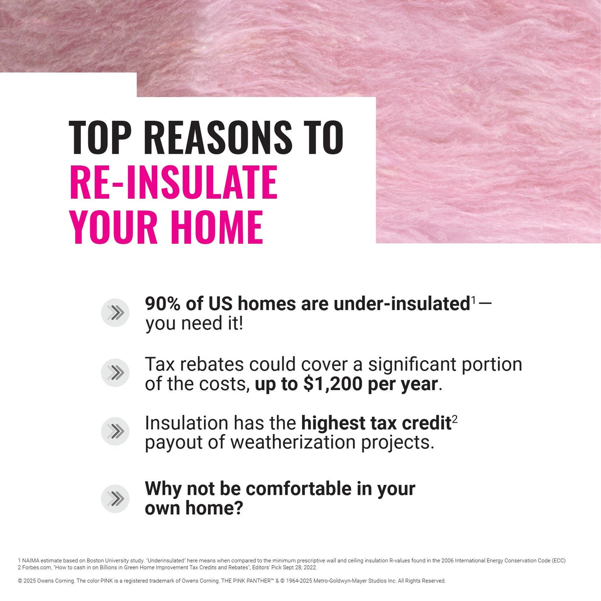 Owens Corning R-19 Unfaced Fiberglass Insulation Batts, 6.5 in x 16 in x 96 in (8-Pack)