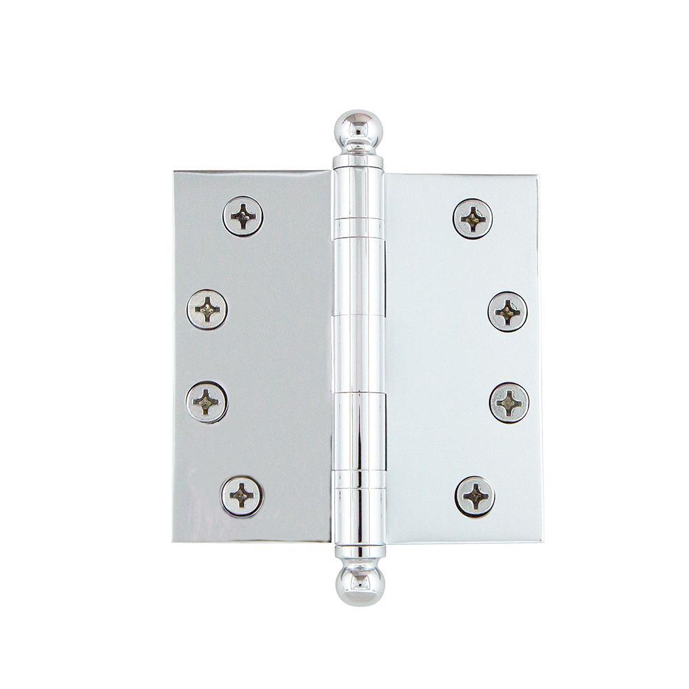 4 in. Ball Tip Heavy Duty Hinge with Square Corners in Timeless Bronze - Super Arbor