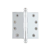 4 in. Ball Tip Heavy Duty Hinge with Square Corners in Timeless Bronze - Super Arbor