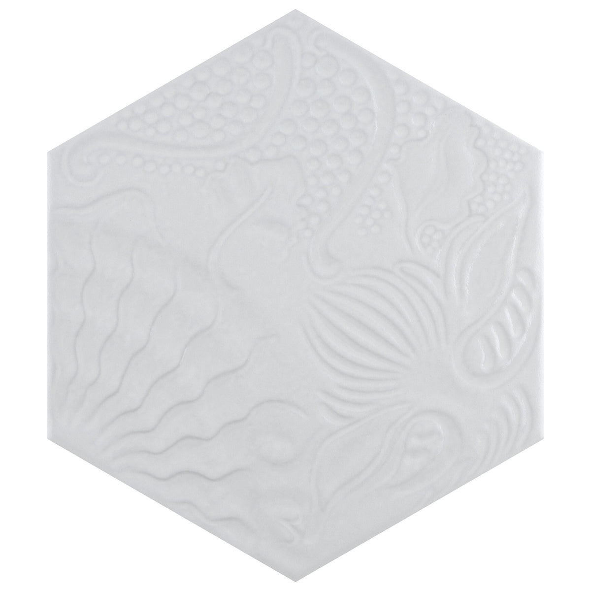 Affinity Tile Gaudi Lux Hex White 9-in x 10-in Multi-finish Porcelain Hexagon Floor and Wall Tile product image