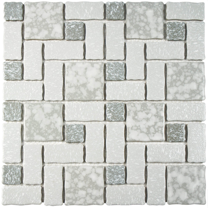 Affinity Tile Academy Grey 12-in x 12-in Multi-finish Porcelain Mosaic Floor and Wall Tile product image