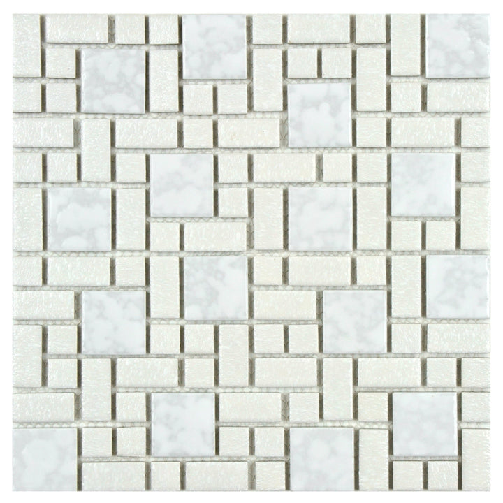 Affinity Tile University White 12-in x 12-in Multi-finish Porcelain Mosaic Floor and Wall Tile product image