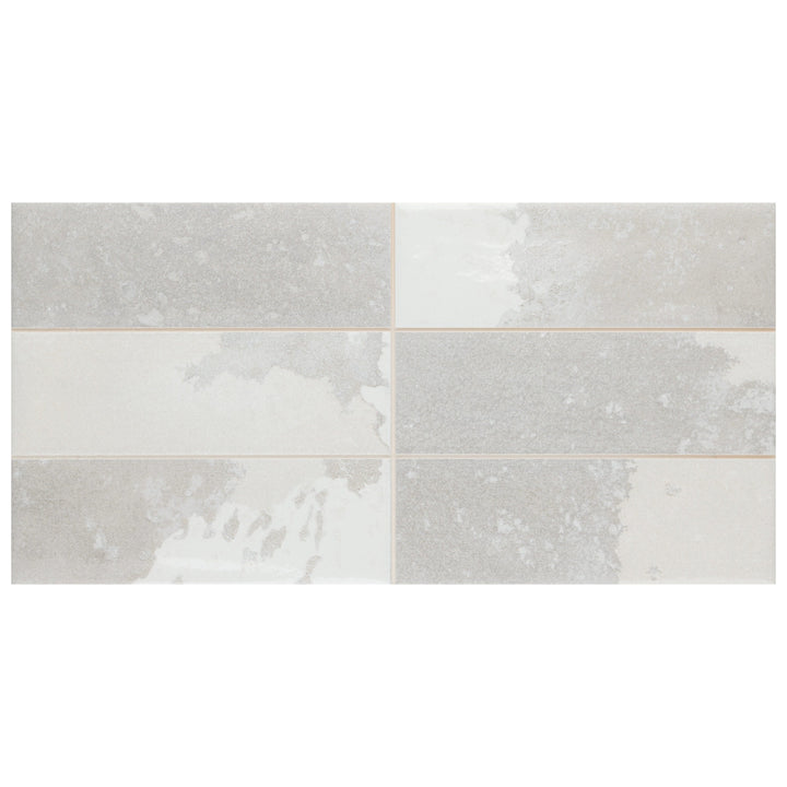 Affinity Tile Kings Luxe Tradition Brick Silver 8-in x 16-in Multi-finish Ceramic Wall Tile product image