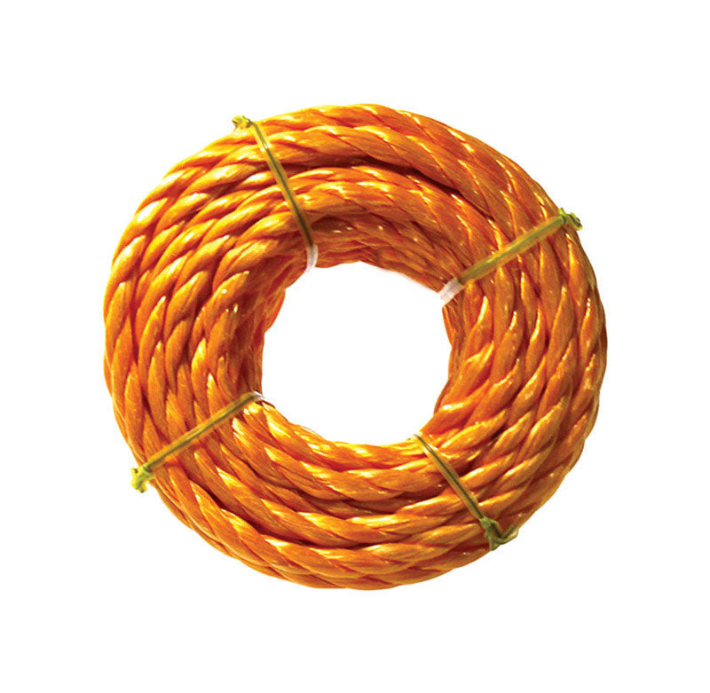 Ace 3/8 in. x 50 ft. Yellow Twisted Poly Rope