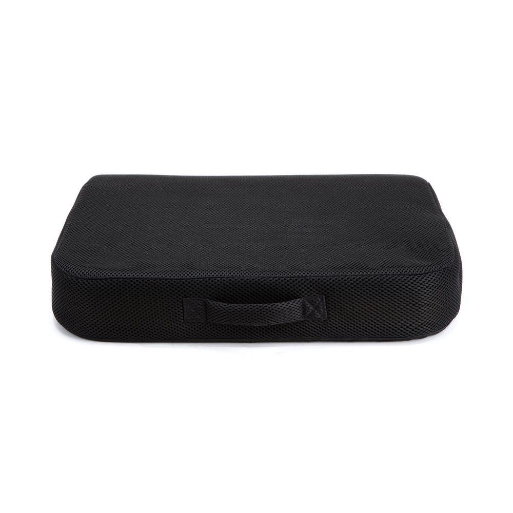 Black Large Seat Cushion with Carry Handle and Anti Slip Memory Foam Cushion Removable and Washable Cover - Super Arbor