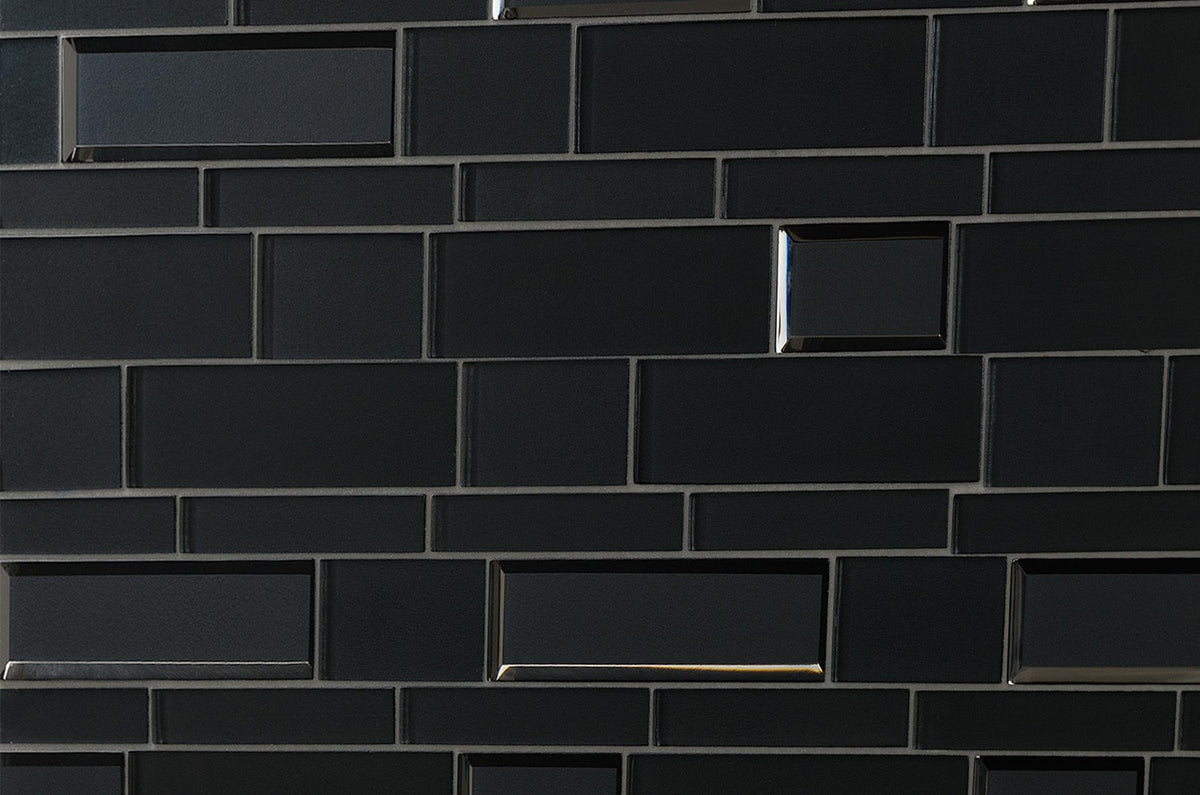 Elida Ceramica Night Reflections 12-in x 12-in Glossy Glass Linear Mosaic Wall Tile (0.95-sq ft)