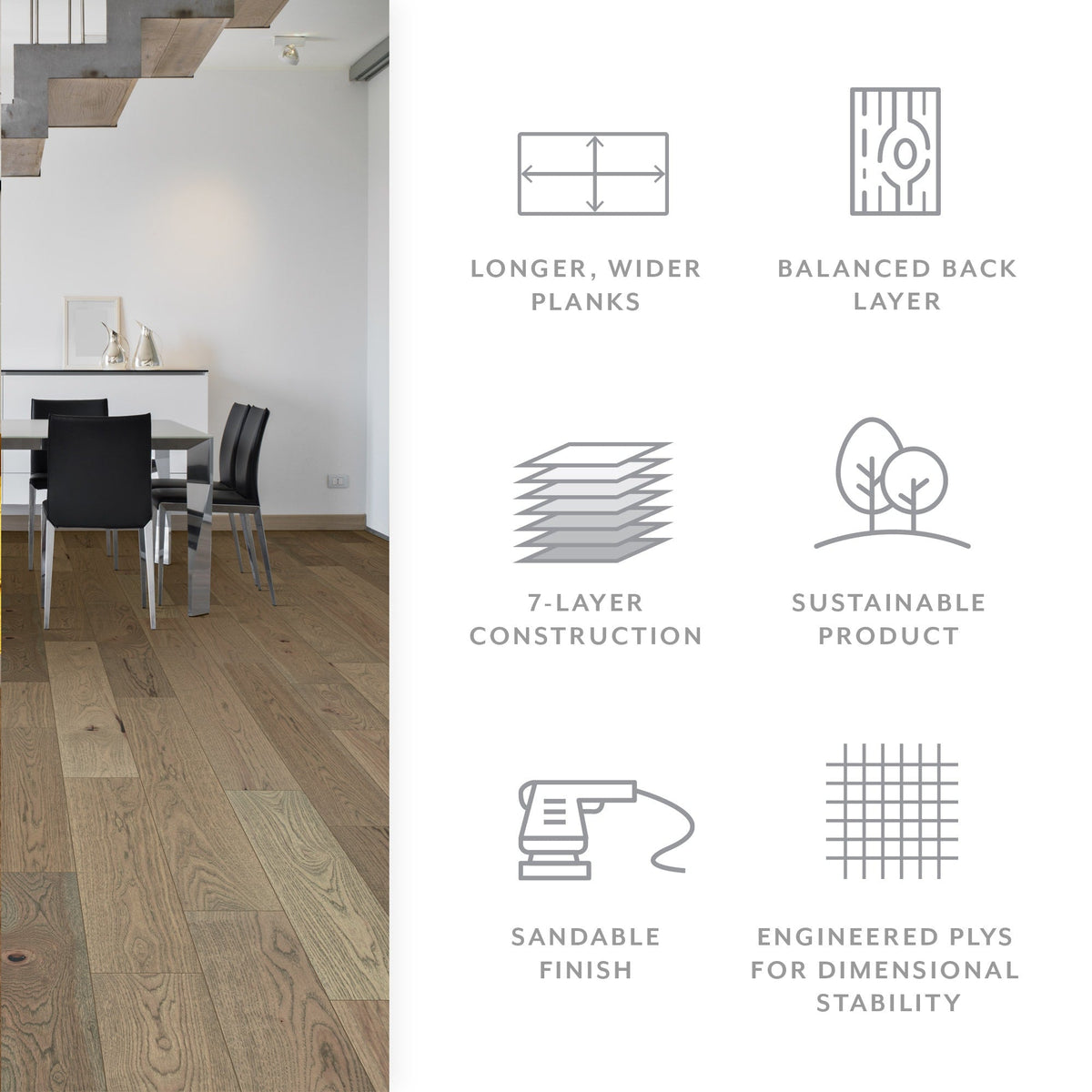 Element Flooring Hickory Heirloom hardwood flooring — color and finish detail