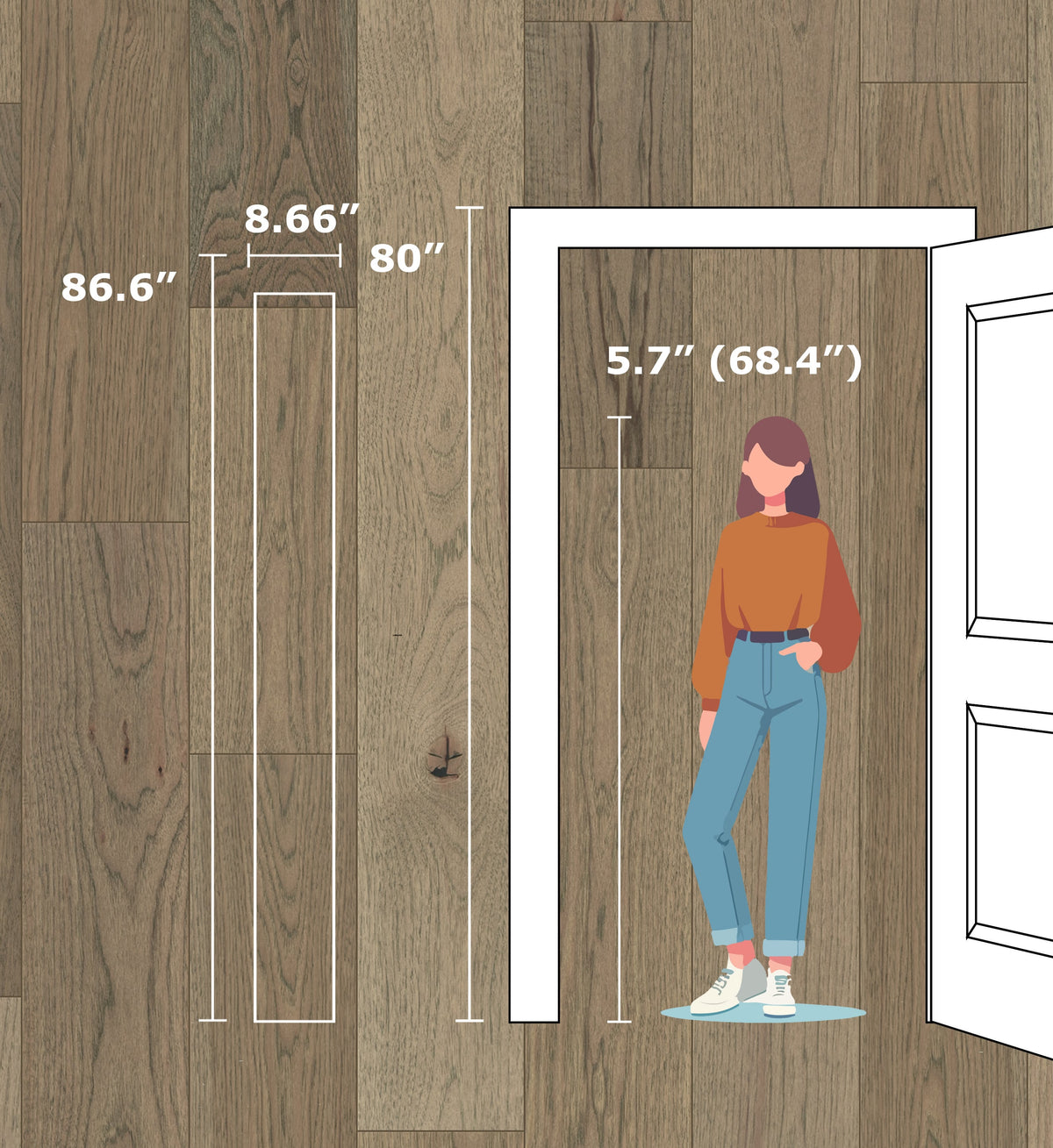 Element Flooring Hickory Heirloom hardwood flooring — alternate angle