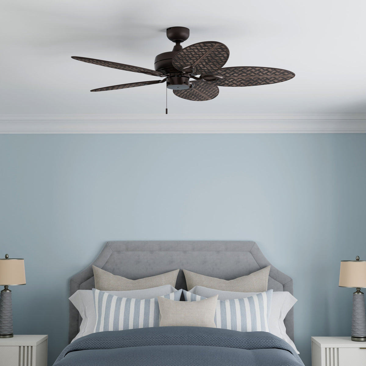 Harbor Breeze Tilghman II 52-in Bronze Indoor/Outdoor Ceiling Fan (5-Blade)