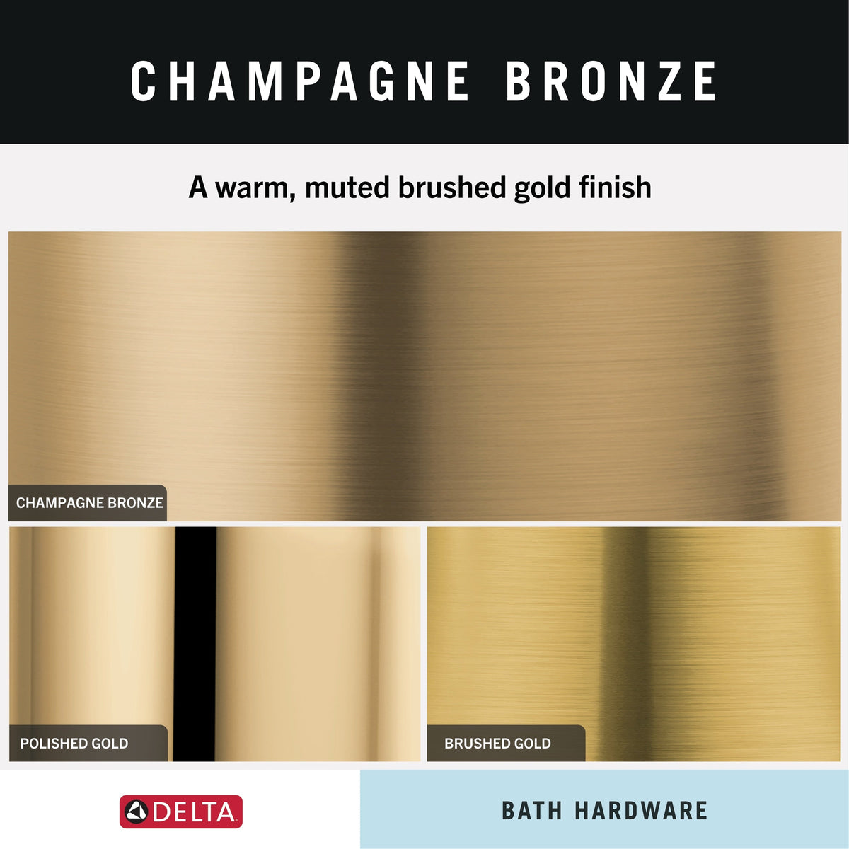 Delta Trinsic Single Hook Champagne Bronze Wall-Mount Towel Hook, 3.09 x 2.24 x 2.84 in