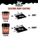 Liquid Rubber Silicone Roof Coating, Brilliant White, 4-Gallon (43201US) Waterproof Elastomeric Roof Sealant