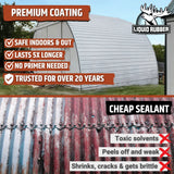 Liquid Rubber Silicone Roof Coating, Brilliant White, 4-Gallon (43201US) Waterproof Elastomeric Roof Sealant