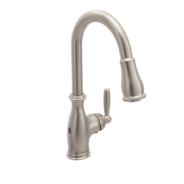 Moen Brantford MotionSense Wave Single-Handle Pull-Down Touchless Kitchen Faucet with Reflex, Oil Rubbed Bronze