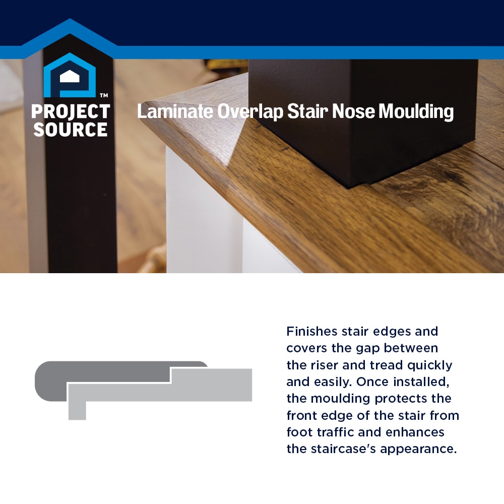 SimpleSolutions 2.37-in x 78.7-in Woodfin Oak Prefinished Stair Nosing
