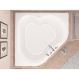 Beryl 5 ft. Acrylic Corner Drop-in Air Bathtub in White - Super Arbor