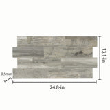 Elida Ceramica Ledgewood Stone 12-in x 24-in Glazed Porcelain Wood-Look Linear Floor & Wall Tile, 2.26-sq ft Piece