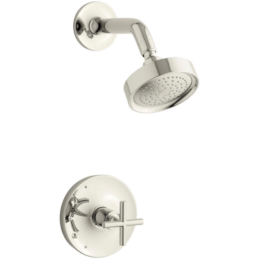 Purist 1-Spray 6.5 in. Single Wall Mount Fixed Shower Head in Polished Chrome - Super Arbor
