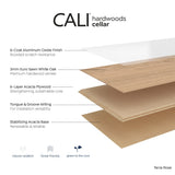 CALI European white oak Terra Rose hardwood flooring — carton and plank detail