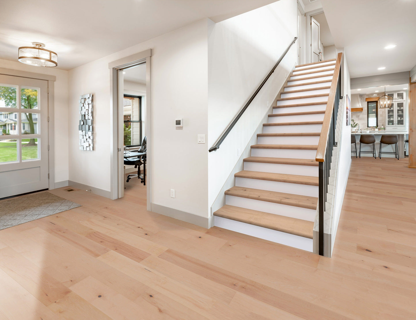 CALI Maple Natural Maple hardwood flooring — installed room view