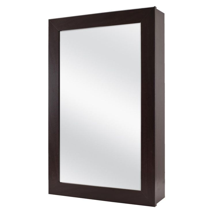 15-1/4 in. W x 26 in. H Framed Surface-Mount Bathroom Medicine Cabinet in Java