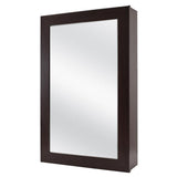 15-1/4 in. W x 26 in. H Framed Surface-Mount Bathroom Medicine Cabinet in Java