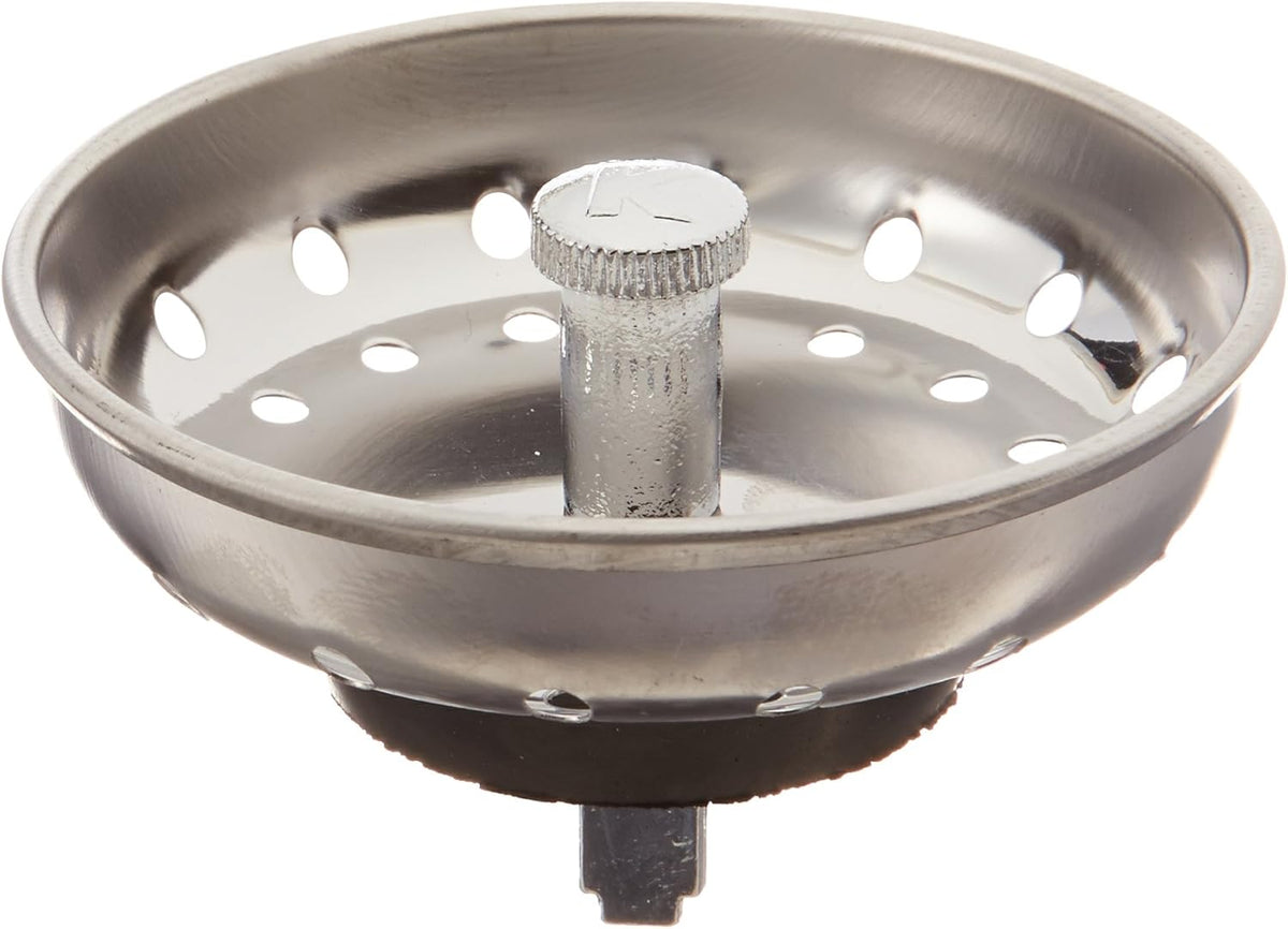 Keeney K22022 3.5-in Stainless Steel Rust-Resistant Sink Strainer Basket with Fixed Post