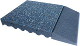 Rubber-Cal Eco-Safety Interlocking Playground Tile, 3" Thick, 19.5" x 19.5", Blue/White Speckled, Single Tile Covers 2.77 sq. ft.