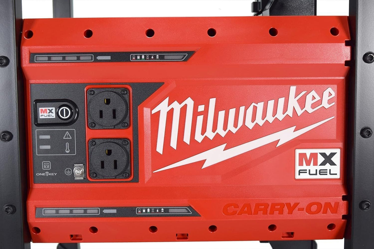 Milwaukee MX FUEL 3600-Watt/1800-Watt Push-Start Portable Battery Generator, 2 XC Batteries + Charger