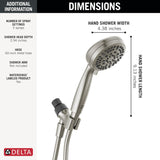 Delta Universal Showering Components Brushed Nickel 5-Spray Handheld Shower, 1.75 GPM (6.6 LPM)