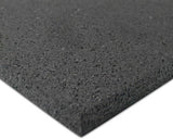 Rubber-Cal "Recycled Flooring" Black Rubber Mat, 1/4 in. x 4 ft. x 4 ft.