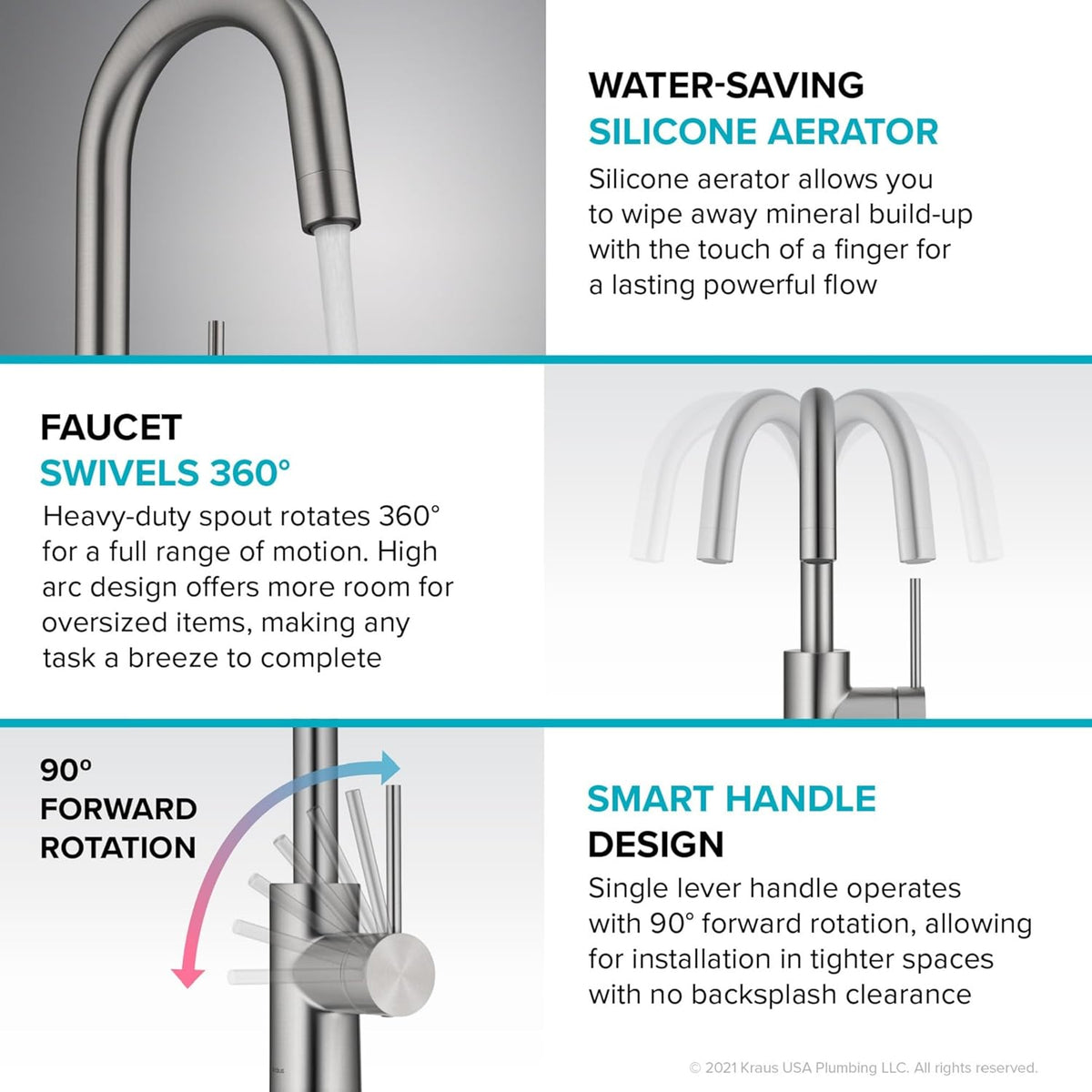 KRAUS Oletto Single Handle Bar Kitchen Faucet, Chrome, KPF-2600CH