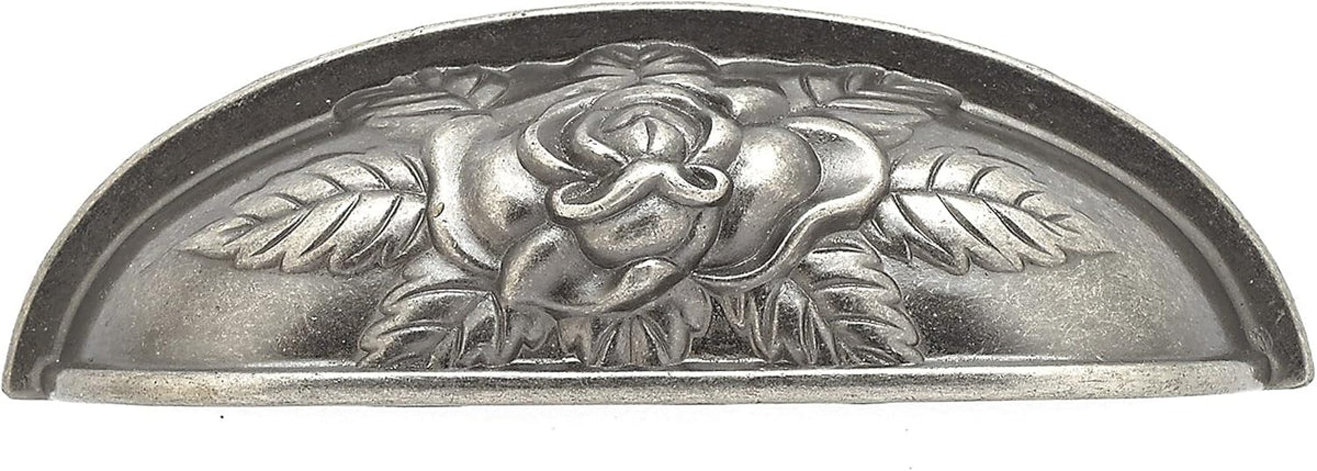 Richelieu 3-3/4 in. (96 mm) Center-to-Center Pewter Traditional Cup Drawer Pull