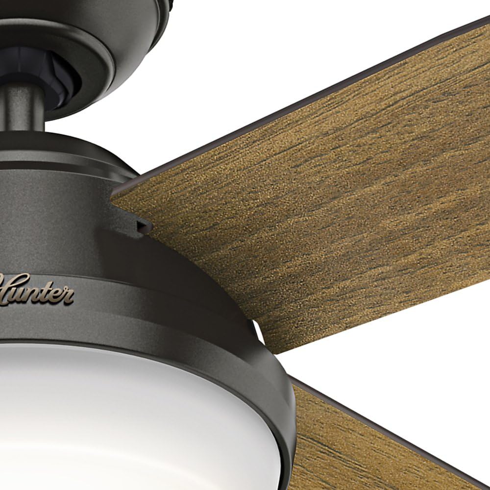 Hunter Dempsey 60-in Brushed Nickel LED Indoor Ceiling Fan with Remote, 4-Blade