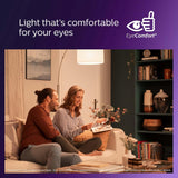 Philips 60W Equivalent A19 LED Bulb, Dimmable, High CRI 90+, Soft White 2700K, 800 Lumens, Medium Base (E26), 4-Pack