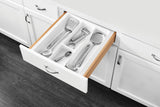 Rev-A-Shelf UT-15W-52 Large White Polymer Utility Tray Drawer Insert, 21.25"D x 17.5"W x 2.38"H