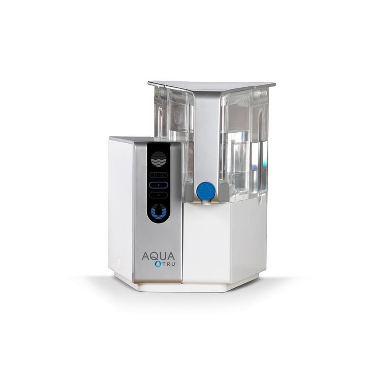 AquaTru Reverse Osmosis Counter Top Water Filtration System with BPA Free Clean Water Tank