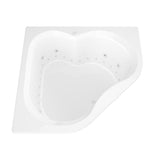 Beryl 5 ft. Acrylic Corner Drop-in Whirlpool Air Bathtub in White - Super Arbor