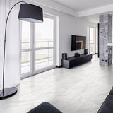Bianco Carrara 12-in x 24-in Glazed Ceramic Marble Look Floor and Wall Tile (1.92-sq. ft/ Piece)